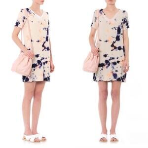 Raquel Allegra Tie Dye Silk Knit Short Sleeve Mini Women's Size 0 US Small/4